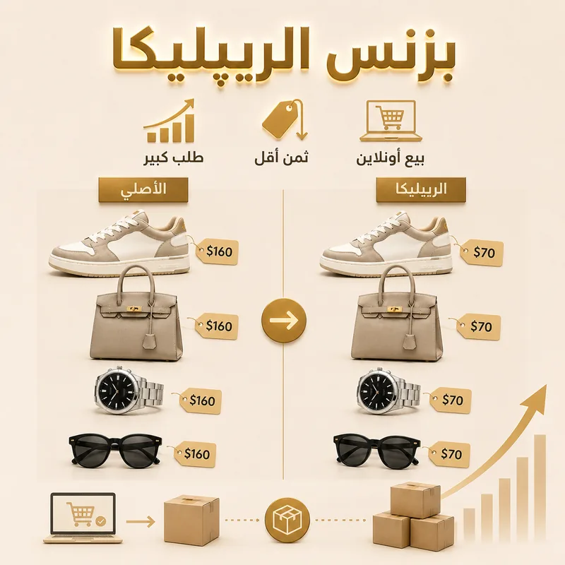 بزنس الريبليكا — الأصلي vs الريبليكا